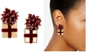 INC International Concepts Gold-Tone Red Embellished Gift Drop Earrings, Created for Macy's